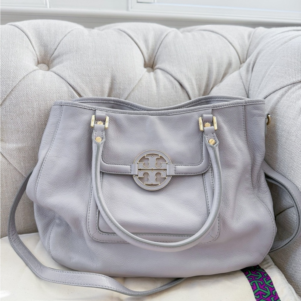 Tory Burch Light Gray Shoulder/Crossbody Bag